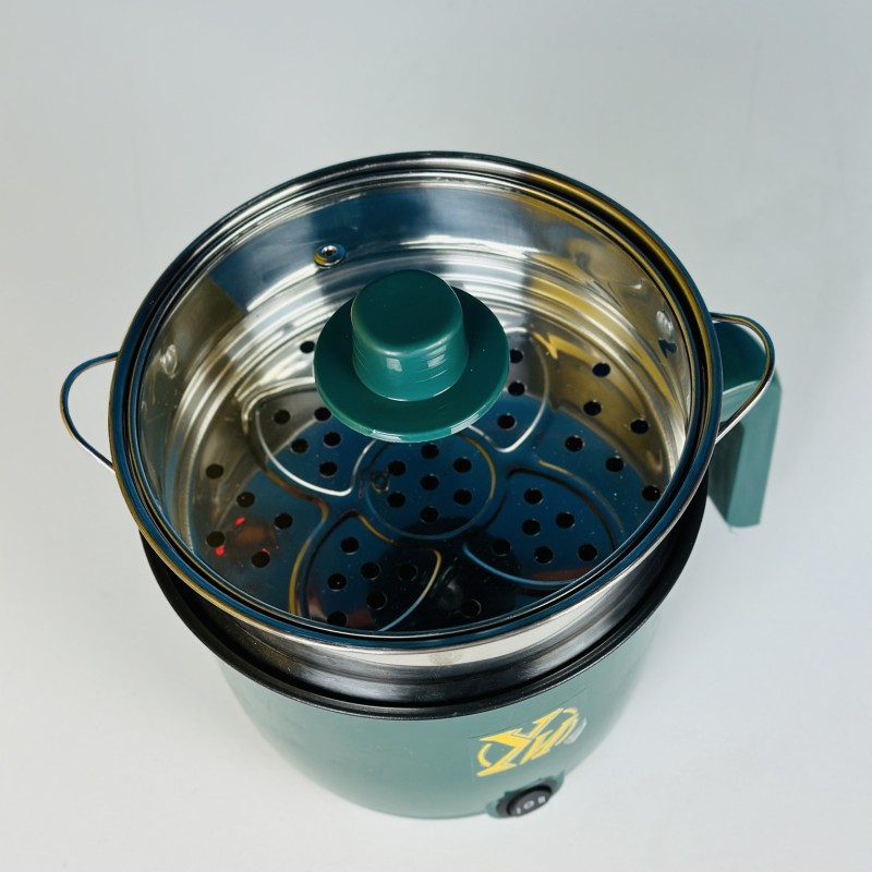 YN Electric Cooking Pot Double Deck–18cm – Green Color